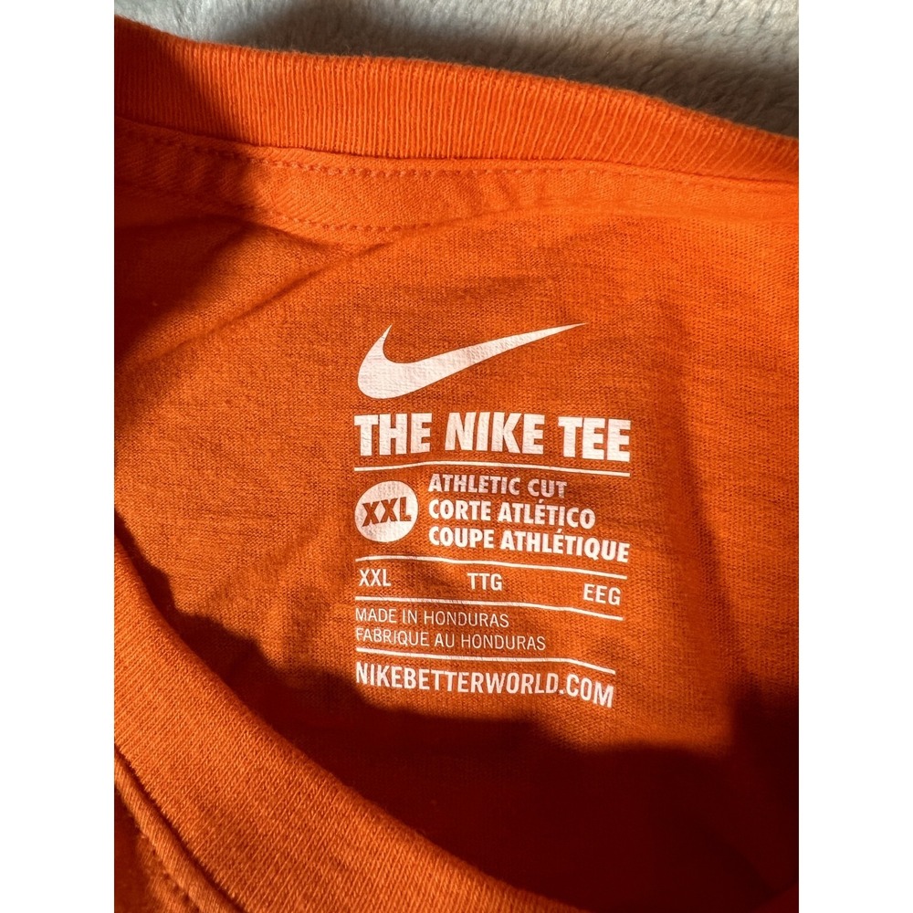Nike Orange Long Sleeve Just Do It Graphic Shirt Mens XXL Cotton Tee‎ Big Swoosh - Picture 6 of 8